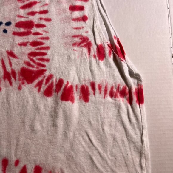 Tokyo Darling Women‎ Large Red White Blue Tie Dye American Flag Tank Top (K) - Picture 3 of 6